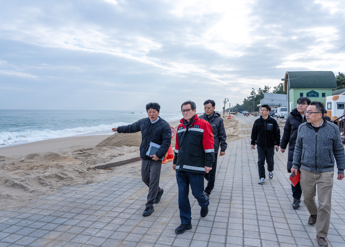 연곡해변 해안침식 현장점검 이미지