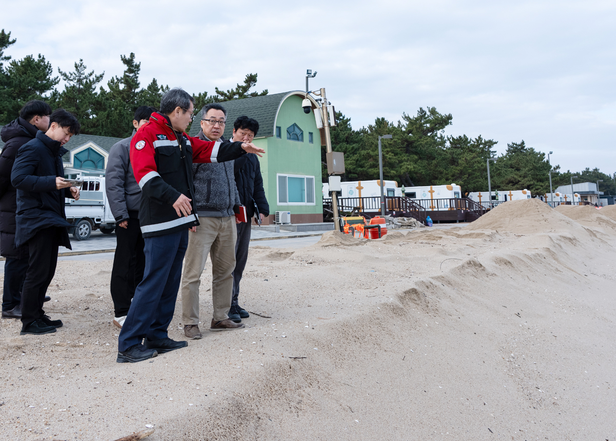 연곡해변 해안침식 현장점검 이미지